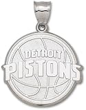 Detroit Pistons Solid Sterling Silver Logo Giant Pendant