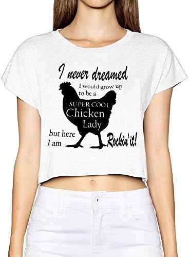 Pattern Print SuperCool Chicken Personalized Crope Top Shirt