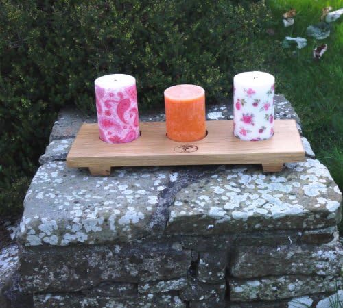 Handmade Irish Wood Candle Stand