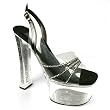 Pleaser Shoes Women��s SPARKLETTE-624 6 1/2" Heel Sandal Available in 3 Colors