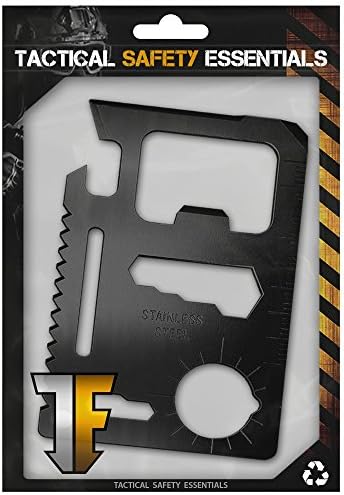 [ Tactical Safety Essentials ] 1PC 11 in 1 Multitool Card Multi Purpose Survival Pocket Tool (Black)