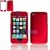 RUBBER FEEL Red Snap-On Cover Hard Case Phone Protector for Apple iPhone 3G