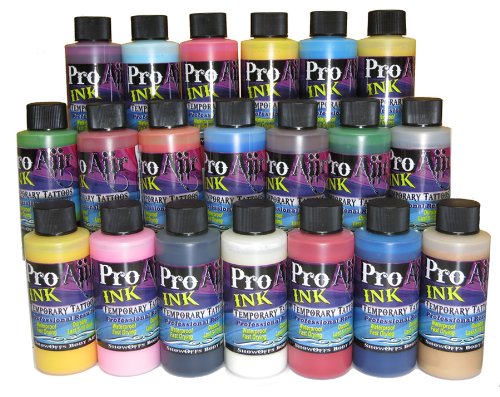 Body Paint - ProAiir Temporary Tattoo Ink - 4.2 oz (120ml) Bottles