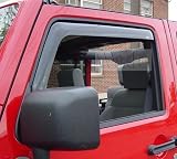 Wade Automotive Wind Deflector InChannel Window Visors 2 Piece Smoke Jeep Wrangler 2007 to 2008