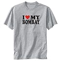 T-Shirt Heather Gray " Love My Bombay " Cat