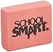 School Smart Latex Free Block Eraser - 1 1/8 In x 15/16 In x 3/8 In - Box of 60- Pink - 000786