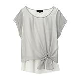 (アンタイトル)UNTITLED 細ボーダージョーゼット重ねブラウス