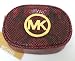 Michael Kors Leather Fulton Red Python Zip Around Cosmetic Case