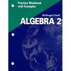 Algebra 2, Grade 11 Practice Workbook With Examples: Mcdougal Littell High School Math