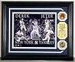 Derek Jeter Dominance Photo Mint w/24KT Gold Coin & authentic infield dirt - NY Yankees Plaque