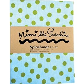 Mimi The Sardine Spillmat with Dots Design, Blue/Green