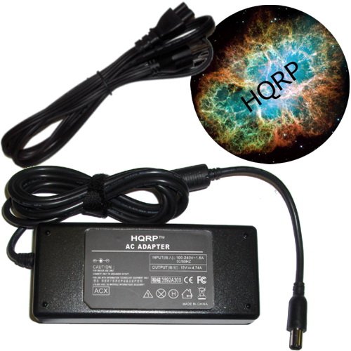 HQRP AC Power Adapter / Battery Charger + Cord for Compaq Presario CQ40-215WM CQ40-300 CQ40-300LA Laptop / Notebook Replacement 90W plus HQRP Coaster