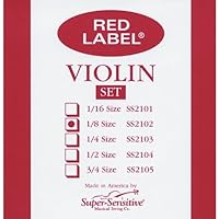 Super Sensitive Red Label 2103 Violin String Set, 1/4