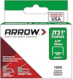 Arrow 276 Genuine JT21/T27 3/8-Inch Staples, 1,000-Count