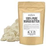 Pure Mango Butter by Better Shea Butter - Expeller Pressed, Cosmetic Grade - Unscented, Smooth, Moisturizing, Vegan - Can be Used as a Lighter Alternative to Unrefined Shea Butter - 1 LB (16 oz)