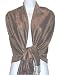70% Pashmina 30% Silk Paisley Self-Design Shawl / Wrap / Stole - Chocolate Brown (Buy 2 - Get FREE SHIPPING !)