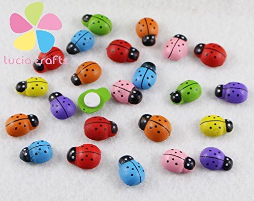 100pcs 13*9mm Mini Ladybug/beetle Fridge Paste Decoration Paste