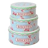 SET 3 Biscuit Tins - Shabby Chic English Rose