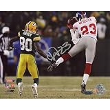 Corey Webster New York Giants - 2007 NFC Championship OT INT Back View - Autographed 8x10 Photograph