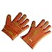 INGG Heat Resistant Silicone Gloves for Cooking, Grill, Barbecue, Baking, Smoking&Potholder-2 colors(orange)