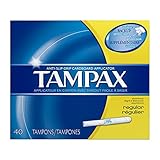 UPC 073010221109 product image for Tampax Anti-Slip Grip Cardboard Applicator, Regular Absorbency Tampons, 40 Count | upcitemdb.com