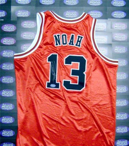 Joakim Noah Autographed/Hand Signed Basketball Jersey (Chicago Bulls)