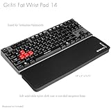 Grifiti Fat Wrist Pad 14 Is a 4 X 14 X 0.75 Inch Wrist Rest for Tenkeyless Mechanical and Gaming Keyboards (BLACK NYLON)