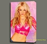 BRITNEY SPEARS MIXED MEDIA ACRYLIC OIL PAINTING ON CANVAS FRAMED WITH GALLERY WRAP STYLE 18X30X1.5