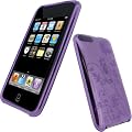 iGadgitz Butterfly Purple Durable Crystal Gel Skin (Thermoplastic Polyurethane TPU) Case Cover for Apple iPod Touch 2nd & New 3rd Gen 8gb, 16gb, 32gb & 64gb + Screen Protector