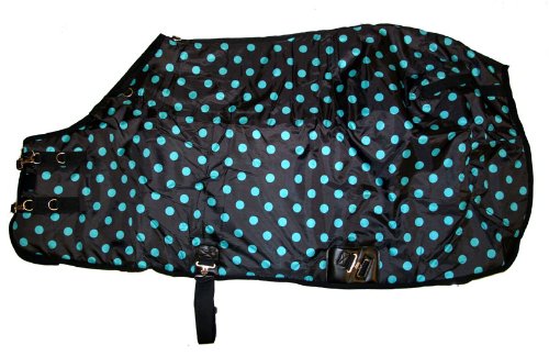 420 Denier Medium Weight Horse Blanket Turquoise Polka Dots