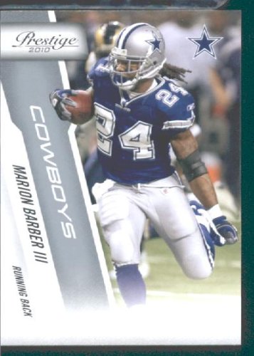 2010 Panini Prestige Football Cards # 56 Marion Barber III - Dallas Cowboys - NFL Trading Card in Screwdown Case