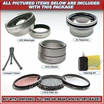 0.45x Lens & Filter Kit Fit Canon A510 A520 Brand New!!