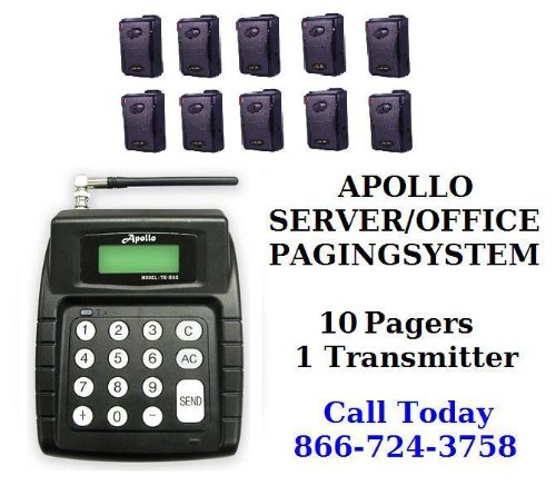 Apollo Kit Staff 10 Pager System for Office Server Pager and More
