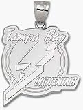Tampa Bay Lightning Giant 1 5/8 W x 1 5/8 H Lightning Logo Pendant - Sterling Silver Jewelry
