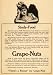 1915 Ad Grape Nuts Cereal Food Study Minnesota Children Breakfast Girl Healthy - Original Print Ad
