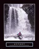 Effort Kayak Motivational Poster Inspirational Art Print Kayaking