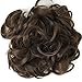 PRETTYSHOP XXXL Hairpiece Hair Wrap Scrunchie Scrunchy Updos, VOLUMINOUS, Curly Messy Bun, Different Colors Available