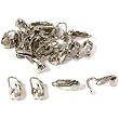 24 White Gold Plated Clip On Earrings Jewelry Findings