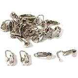 24 White Gold Plated Clip On Earrings Jewelry Findings