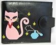 Cat and Magic Lamp Majestic Cat Wallet Black