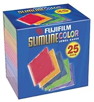 Fujifilm Media 25367025 Empty Color Slim Jewel Cases - 25 Pack