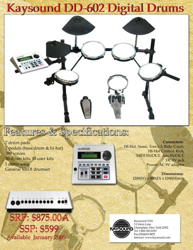 MusicalInstruments: Kaysound DD 602 Full Size Electronic Set with stand
