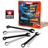 32pc CrV Combination Wrench Tool Set, SAE & MM
