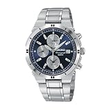 Seiko Mens Alarm Chronograph Silver-Tone Watch #SNA695 by Seiko