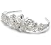 Bridal Tiara Crown, Crystal Lace Floral Wedding Tiara 3085