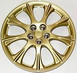 15 SET OF 4 GOLD HUBCAPS GOLDEN WHEEL COVERS DESIGN ARE UNIVERSAL HUB CAPS FIT MOST 15 INCH WHEELS