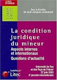 Revue Litec  / La condition juridique du mineur : Aspects internes et internationaux, questions d'actualité? Université de Pau et des Pays de l'Adour, 27 juin 2003, 4e journée internationale