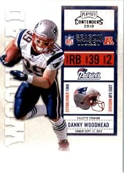 2010 Playoff Contenders Football Card # 56 Danny Woodhead RC - New England Patriots (RC - Rookie Card) NFL Trading Card in Screwdown Case
