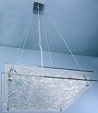 Contemporary Lamps, Odyssey Twenty Light Glass and Aluminum Rectangle Hanging Pendant by Eurofase--Excellent customer service--see our feedback.
