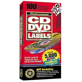 100 Professional CD/DVD Labels with 5000 Clip Art